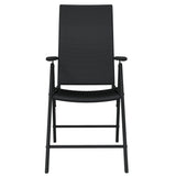 7 Piece Garden Dining Set Black