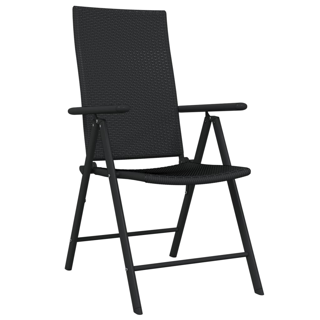 9 Piece Garden Dining Set Black