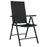 9 Piece Garden Dining Set Black