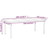 7 Piece Garden Dining Set Black