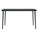 5 Piece Garden Dining Set Black