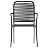 7 Piece Garden Dining Set Black