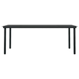 7 Piece Garden Dining Set Black