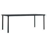 9 Piece Garden Dining Set Black
