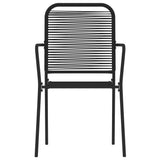 3 Piece Garden Dining Set Black
