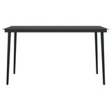 5 Piece Garden Dining Set Black