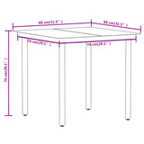 5 Piece Garden Dining Set Black