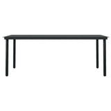 7 Piece Garden Dining Set Black