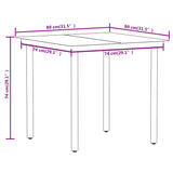 5 Piece Garden Dining Set Black