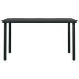 7 Piece Garden Dining Set Black