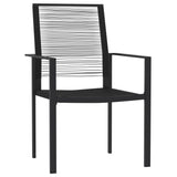 3 Piece Garden Dining Set Black