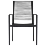 5 Piece Garden Dining Set Black