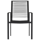 5 Piece Garden Dining Set Black