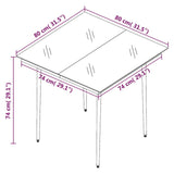 5 Piece Garden Dining Set Black PVC Rattan