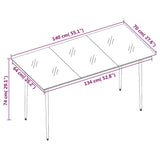 7 Piece Garden Dining Set Black PVC Rattan