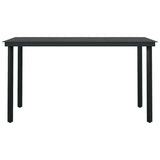7 Piece Garden Dining Set Black