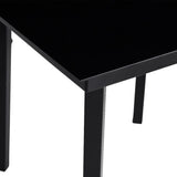 7 Piece Garden Dining Set Black