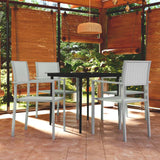5 Piece Garden Dining Set White