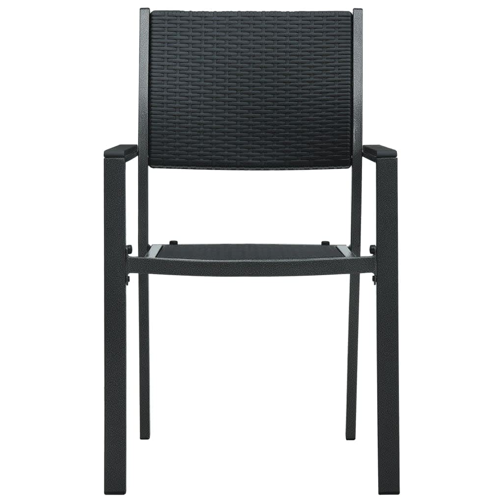 3 Piece Garden Dining Set Black