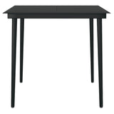 5 Piece Garden Dining Set Black