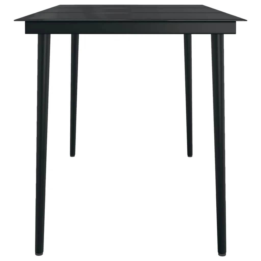 5 Piece Garden Dining Set Black