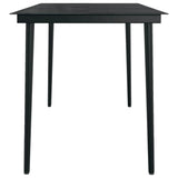 5 Piece Garden Dining Set Black