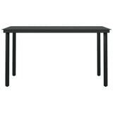 7 Piece Outdoor Dining Set Brown and Black