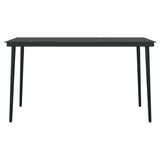 5 Piece Garden Dining Set Black