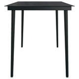 5 Piece Garden Dining Set Brown and Black