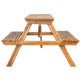 Picnic Table 115x115x81 cm Bamboo