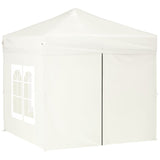 Folding Party Tent with Sidewalls Cream 2x2 m