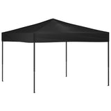 Folding Party Tent Black 3x3 m