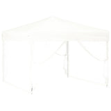 Folding Party Tent with Sidewalls White 3x3 m