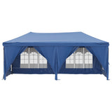 Folding Party Tent with Sidewalls Blue 3x6 m