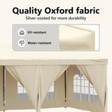 Folding Party Tent with Sidewalls Cream 3x6 m