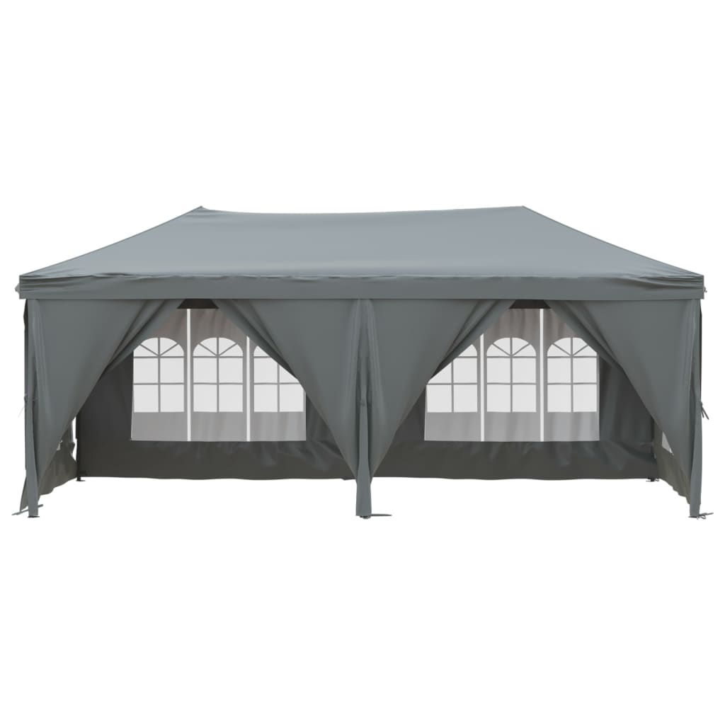 Folding Party Tent with Sidewalls Anthracite 3x6 m