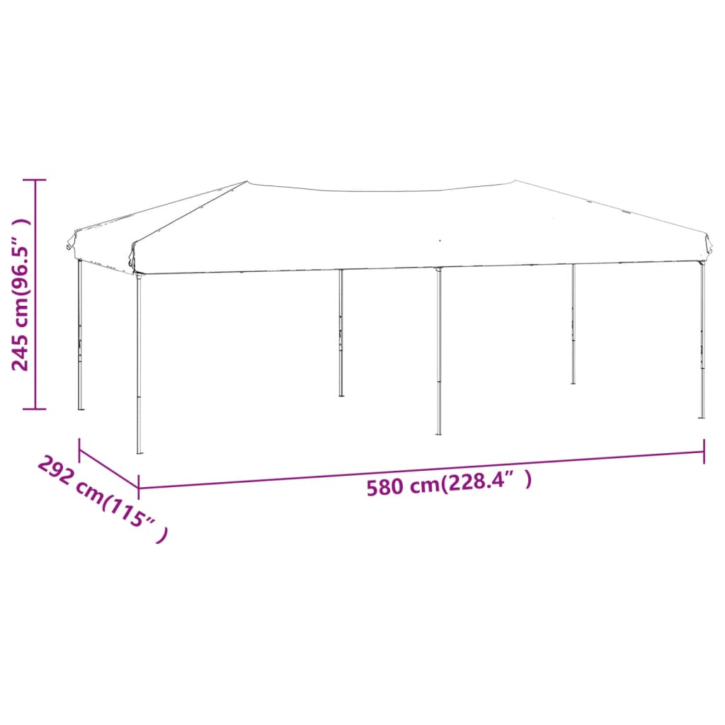 Folding Party Tent with Sidewalls White 3x6 m