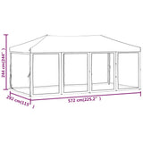 Folding Party Tent with Sidewalls Cream 3x6 m