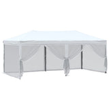 Folding Party Tent with Sidewalls White 3x6 m