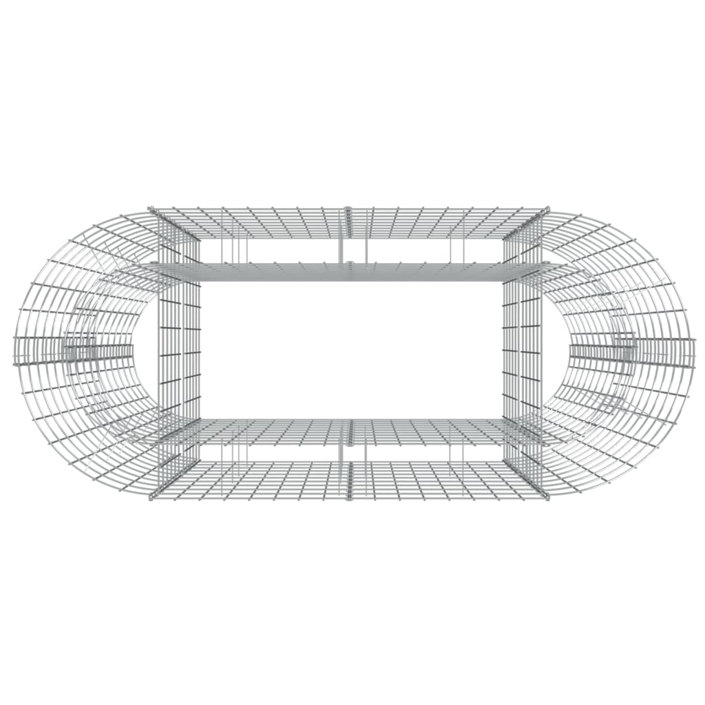 Gabion Raised Bed Galvanised Iron 120x50x100 cm