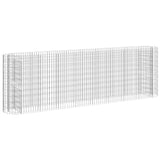 Gabion Raised Bed Galvanised Iron 330x50x100 cm