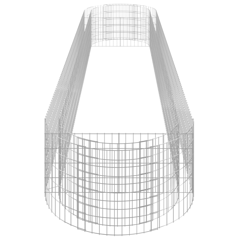Gabion Raised Bed Galvanised Iron 500x100x50 cm