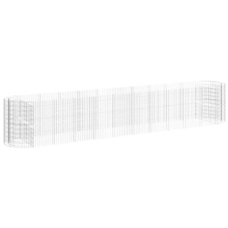 Gabion Raised Bed Galvanised Iron 600x100x100 cm