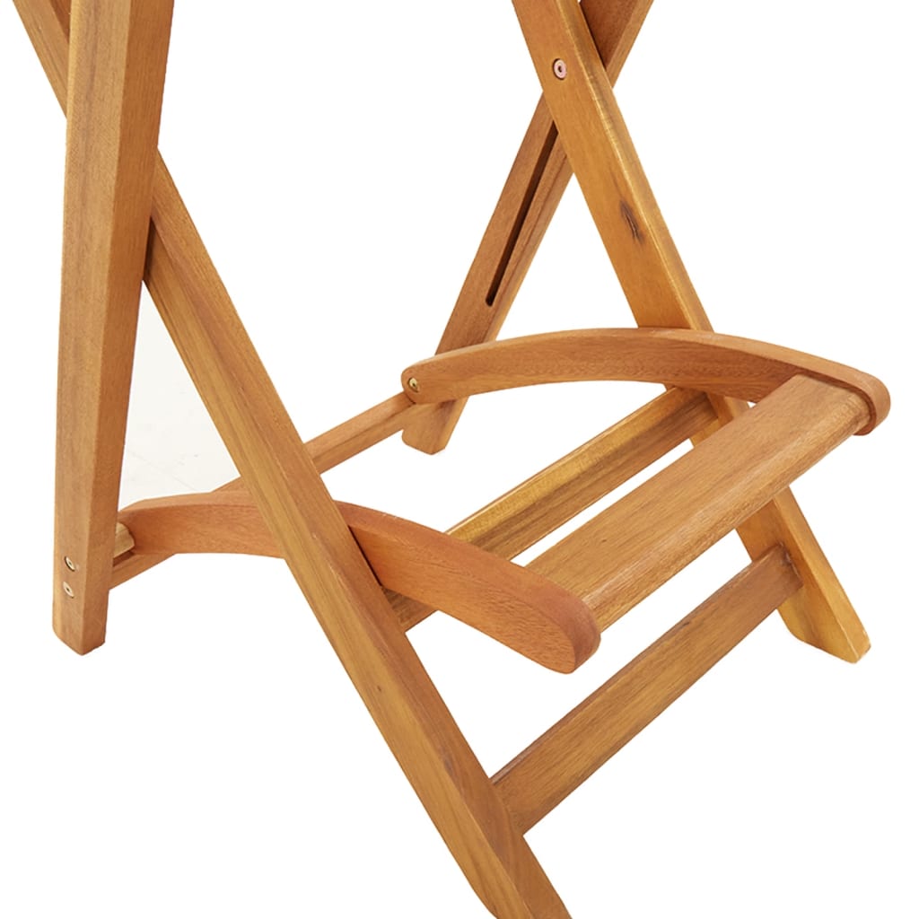 vidaXL Folding Outdoor Bar Stools 2 pcs Solid Wood Acacia