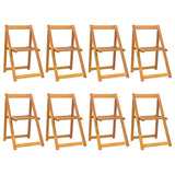 Folding Garden Chairs 8 pcs Solid Wood Acacia