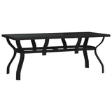5 Piece Garden Dining Set Black