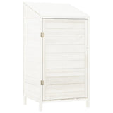 Garden Shed White 55x52x112 cm Solid Wood Fir