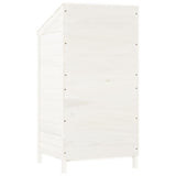 Garden Shed White 55x52x112 cm Solid Wood Fir