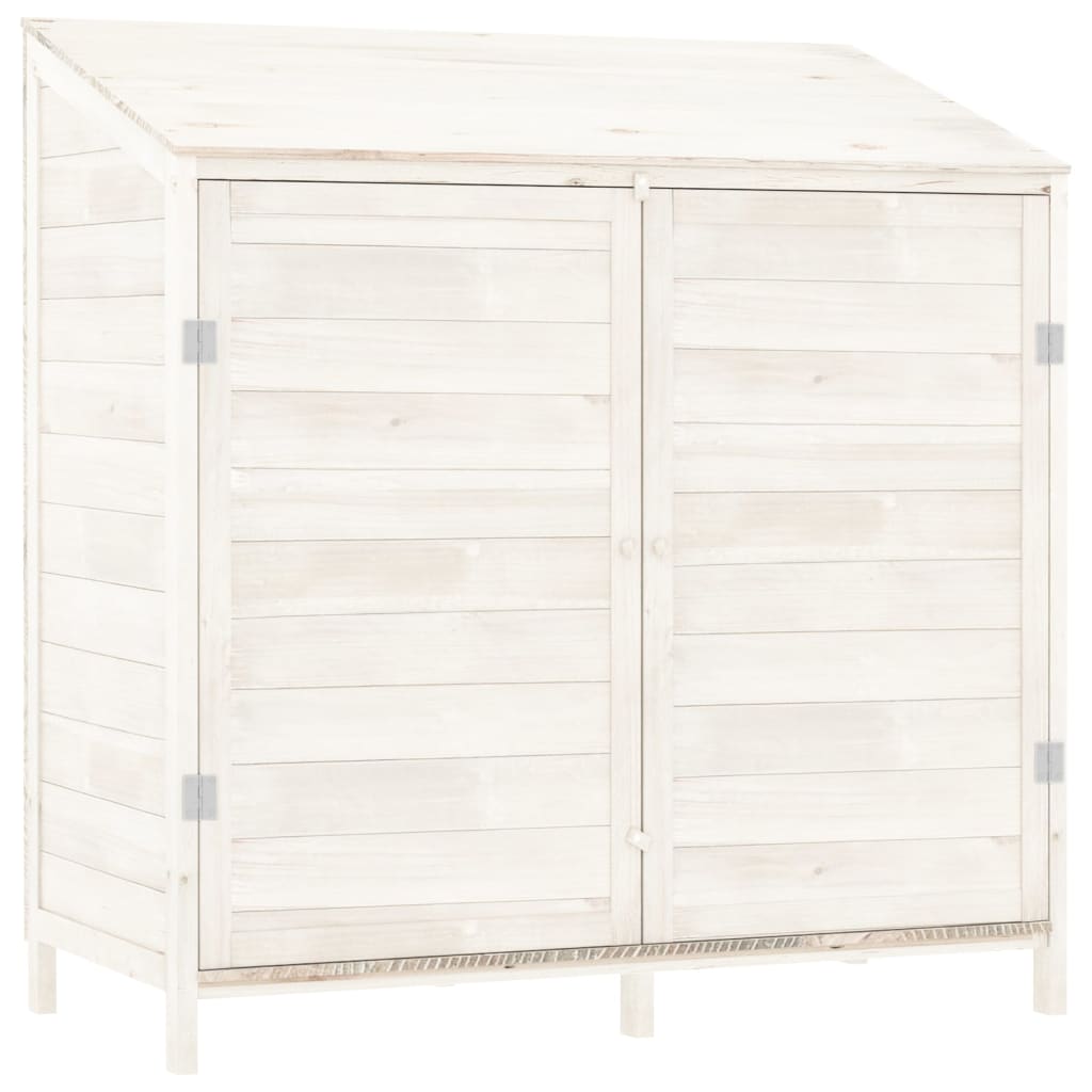 Garden Shed White 102x52x112 cm Solid Wood Fir