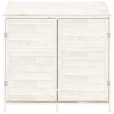 Garden Shed White 102x52x112 cm Solid Wood Fir